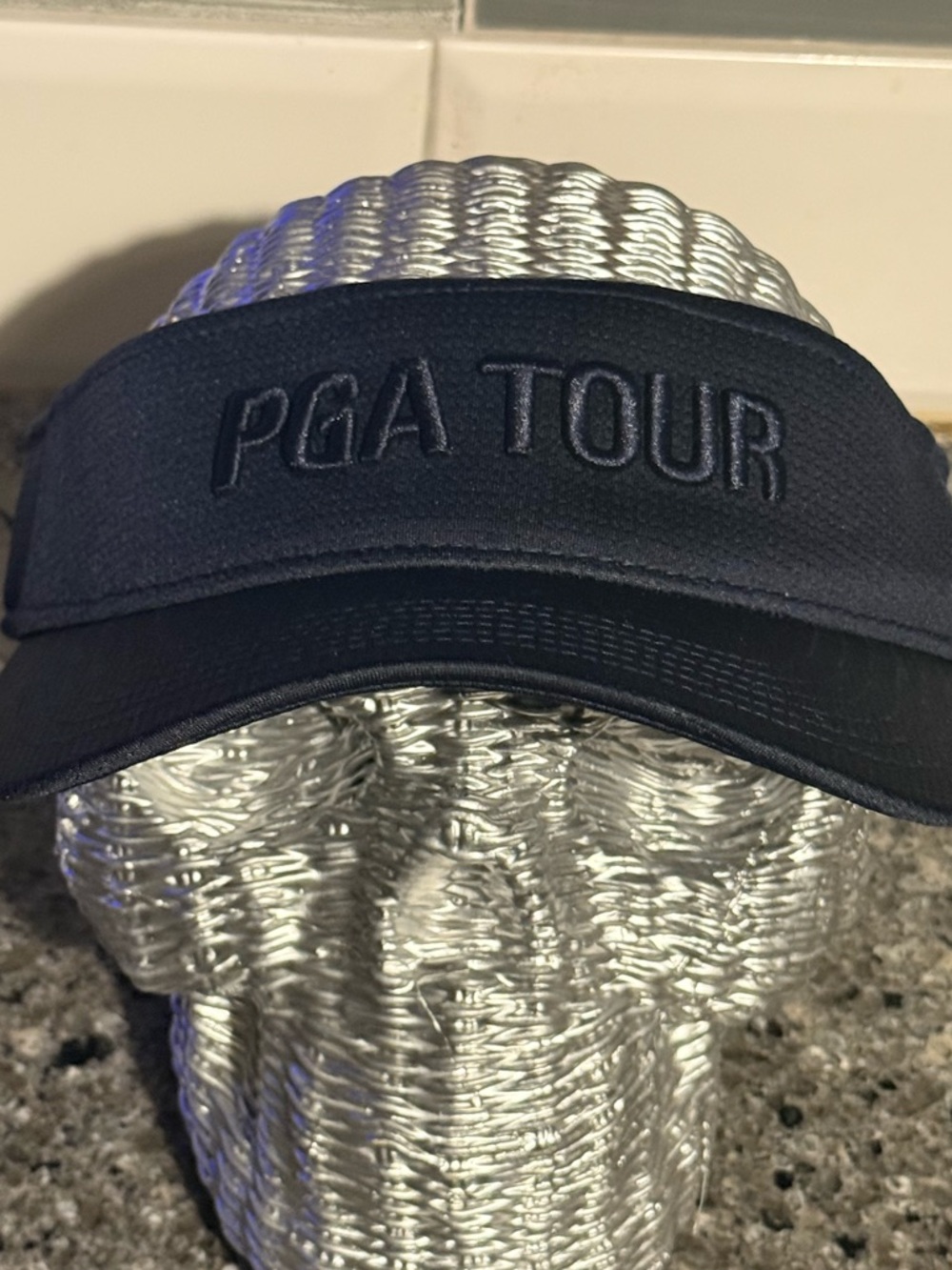PGA Tour Golf Visor Official Licensed Moisture Wicking Black Iris Cap Hat NEW